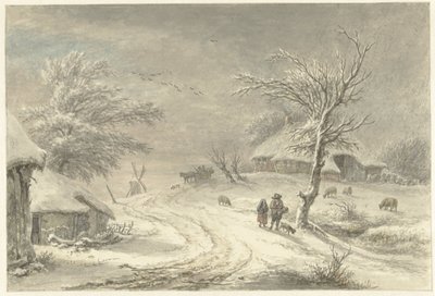 Zimní pohled v Exloo, Drenthe od Egbert van Drielst