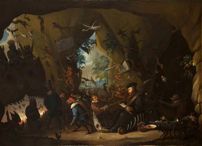 Kalvín v pekle od Egbert van Heemskerk the Younger