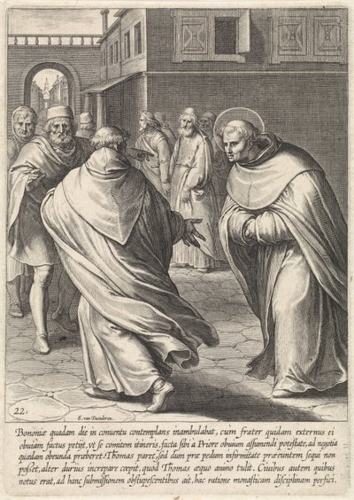 Tomáše Akvinského v Bologni Život svatého Tomáše Akvinského (název série) od Egbert van Panderen