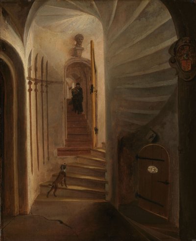Portál schodiště ve věži od Egbert van der Poel