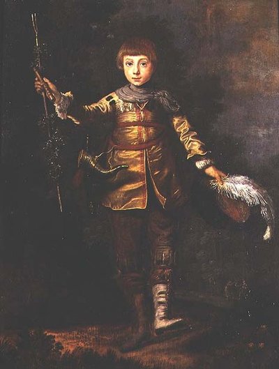 Portrét mladého chlapce tančícího v lese od Eglon Hendrick van der (attr. to) Neer