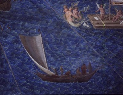 Samostatná plachetnice, detail z „Galleria delle Carte Geografiche“ od Egnazio Danti