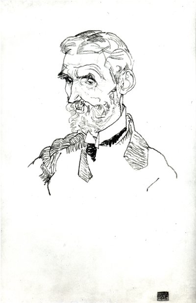 Portrét umělcova tchána, Johann Harms, 1915 od Egon Schiele