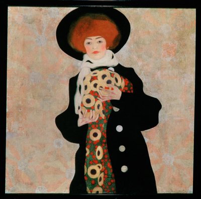 Bildnis einer Frau mit schwarzem Hut [Portrét ženy s... od Egon Schiele