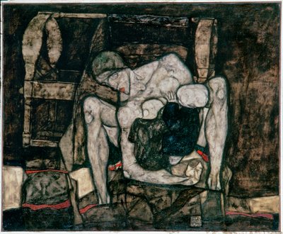 Blinde Mutter [Slepá matka] (olej na plátně) od Egon Schiele