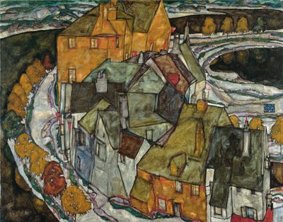 Crescent of Houses II Island Town, 1915 od Egon Schiele