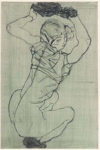 Přikrčení od Egon Schiele