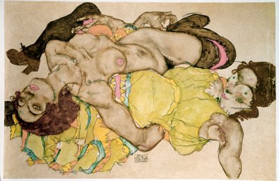 Zakřivené ženy. Kresba Egona Schieleho od Egon Schiele