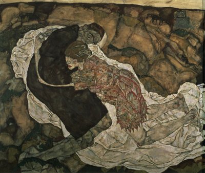 Smrt a dívka (Mann und madchen) od Egon Schiele