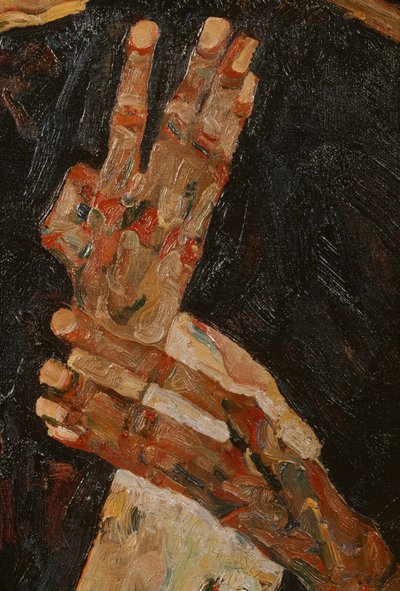 Básník (olej na plátně) od Egon Schiele