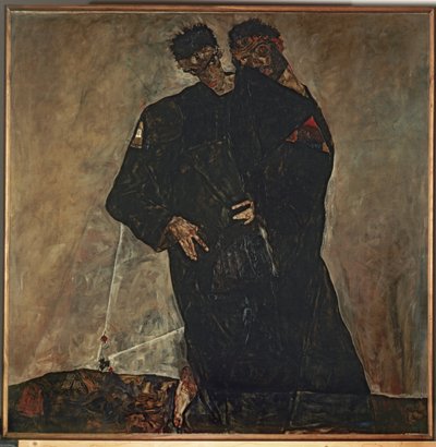 Die Eremiten (olej na plátně) od Egon Schiele