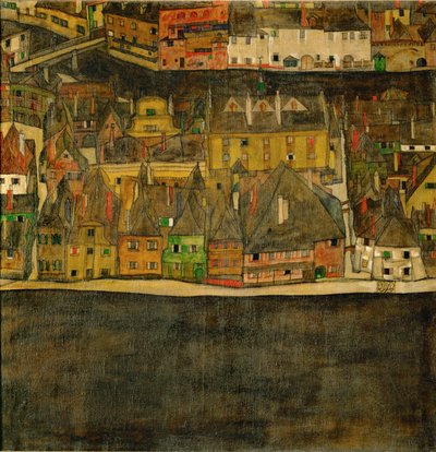 Die kleine Stadt nebo Malé město (olej na plátně) od Egon Schiele