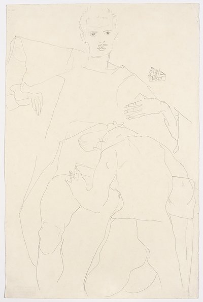 Erotická scéna od Egon Schiele