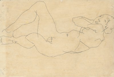 Ženský akt s rukama za hlavou, 1914 od Egon Schiele