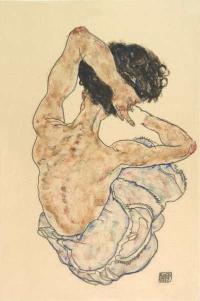 Ženská zadní akt, 1917. od Egon Schiele