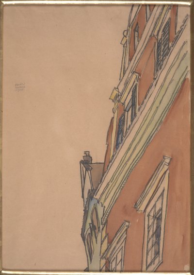 Čelní pohled na budovu: Krumauův dům od Egon Schiele