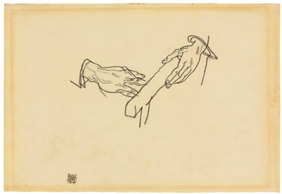 Ruční studium, Dr. Viktor Ritter von Bauer, 1917 od Egon Schiele