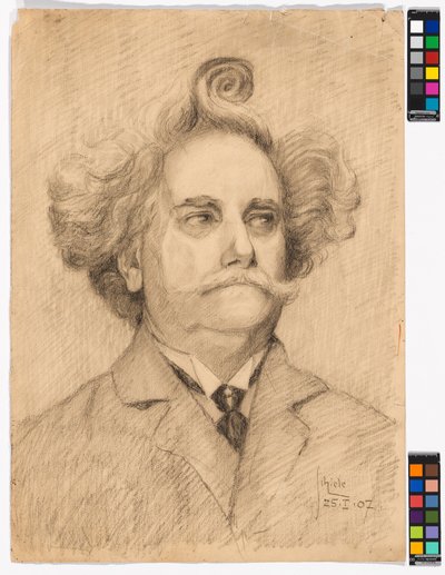Portrét muže s chocholkou od Egon Schiele