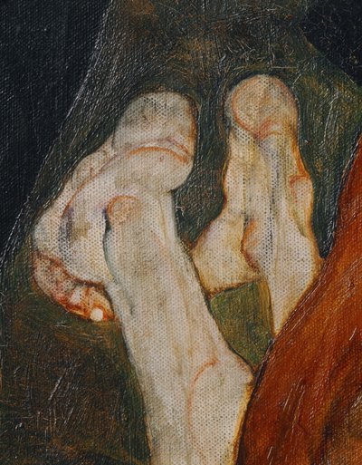 Kardinal und Nonne, Kardinál a jeptiška (olej na plátně) od Egon Schiele