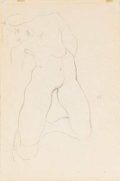 Klečící ženský akt, 1912 od Egon Schiele