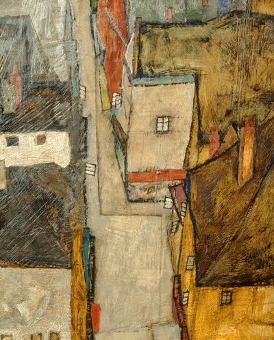Krumau a der Moldau Krumau na Vltavě, Česká republika ... (olej na plátně) od Egon Schiele