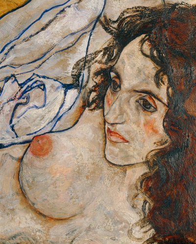 Liegende Frau (olej na plátně) od Egon Schiele