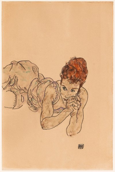 Ležící žena, 1917. od Egon Schiele