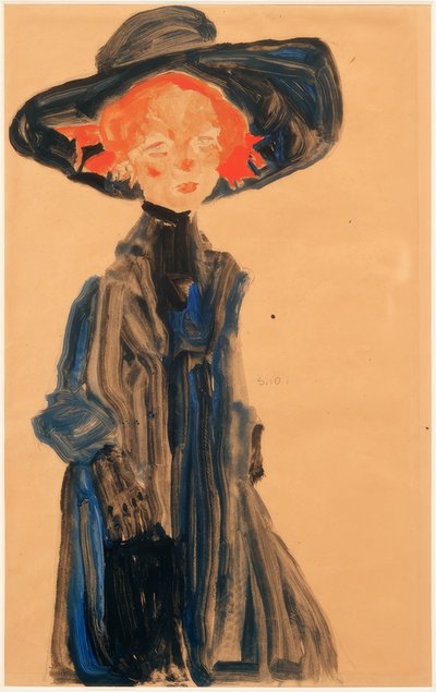 Dívka v modrém od Egon Schiele
