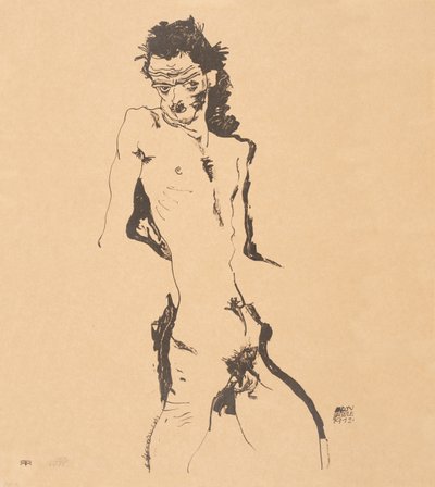 Autoportrét mužského aktu, 1912. od Egon Schiele