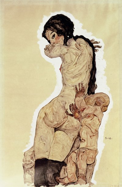 Matka a dítě, 1910 od Egon Schiele
