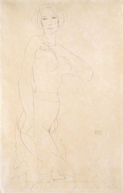 Nahá dívka; Madchenakt, 1912 od Egon Schiele
