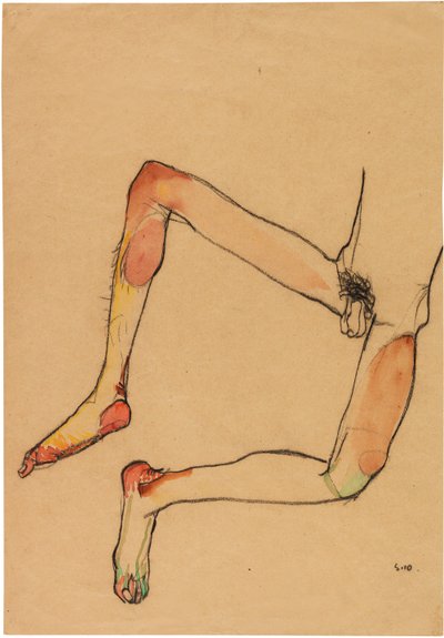 Nahé mužské břicho, 1910. od Egon Schiele
