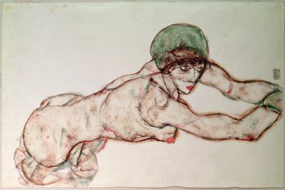 Natažený akt od Egon Schiele