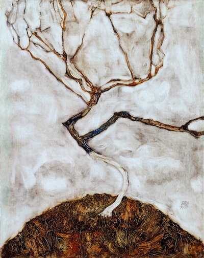 Malý strom v pozdním podzimu - obraz Egona Schieleho (1890-1918) olej na plátně (42x33,5 cm) od Egon Schiele
