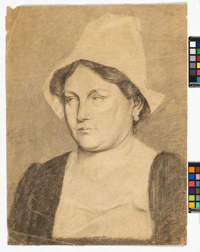 Portrét ženy s holandskou čepicí od Egon Schiele