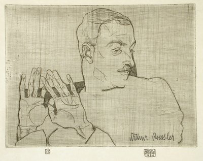Portrét Arthura Roesslera od Egon Schiele