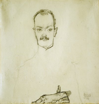 Portrét Arthura Roesslera, 1910 od Egon Schiele
