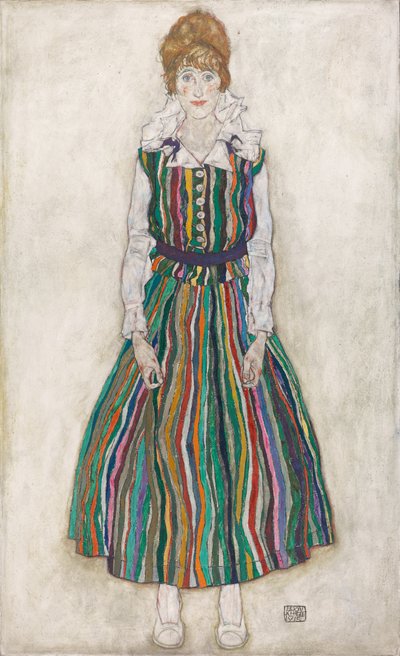Portrét umělcovy manželky Edith Schieleové od Egon Schiele
