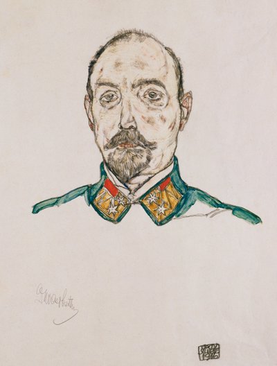 Portrét prvního důstojníka, 1916 od Egon Schiele