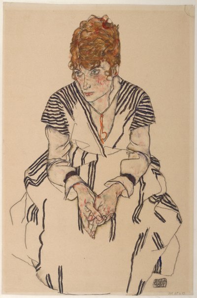 Portrét umělecké švagrové, Adele Harms, 1917 od Egon Schiele