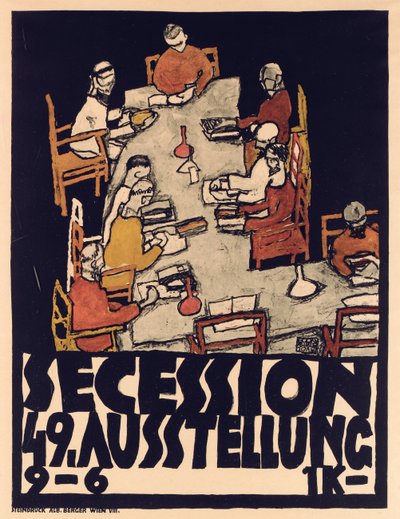 Plakátová reklama Výstava Secese 49 od Egon Schiele