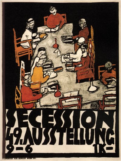 Plakát k 49. výstavě vídeňské secese, 1918 od Egon Schiele