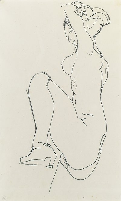 Nahý ženský akt, 1913 od Egon Schiele