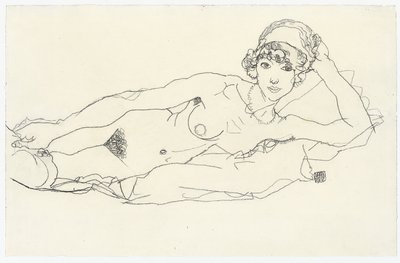 Ležící akt; Ležící akt, 1914 od Egon Schiele