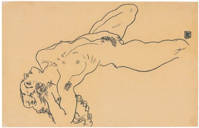 Ležící akt, 1918 od Egon Schiele
