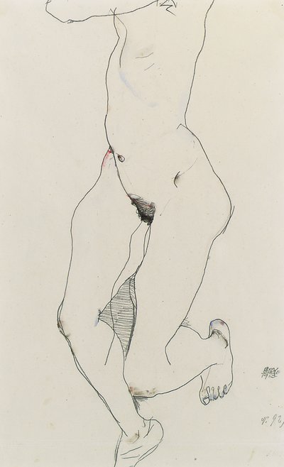 Běžící žena, 1913 od Egon Schiele