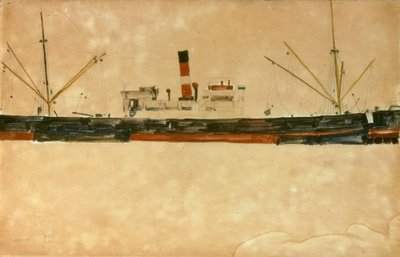 Lodě v přístavu Terst od Egon Schiele