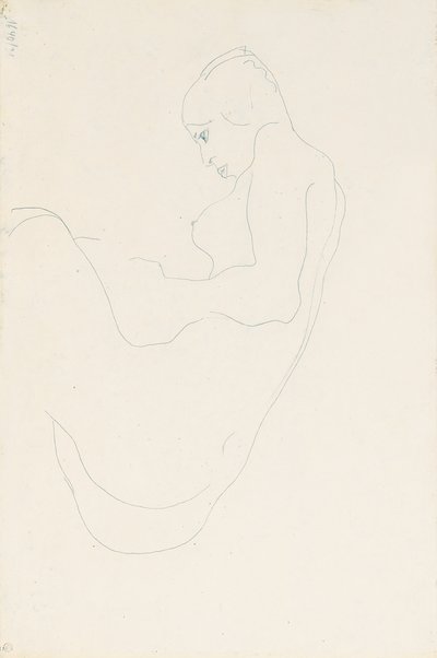 Sedící akt, 1912 od Egon Schiele