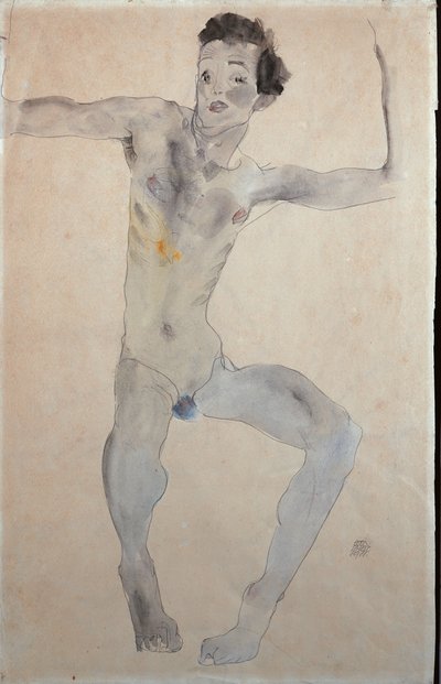 Autoportrét, 1911 od Egon Schiele