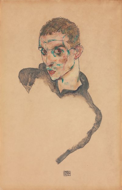 Autoportrét; Sebevzdělávání, 1914 od Egon Schiele